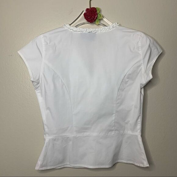 SO GSJC white blouse V-neck Medium - Picture 3 of 5